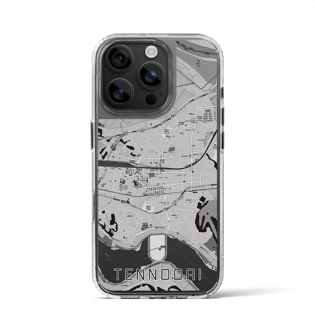 【天王台(千葉県)】地図柄iPhoneケース(MagSafeタイプ)