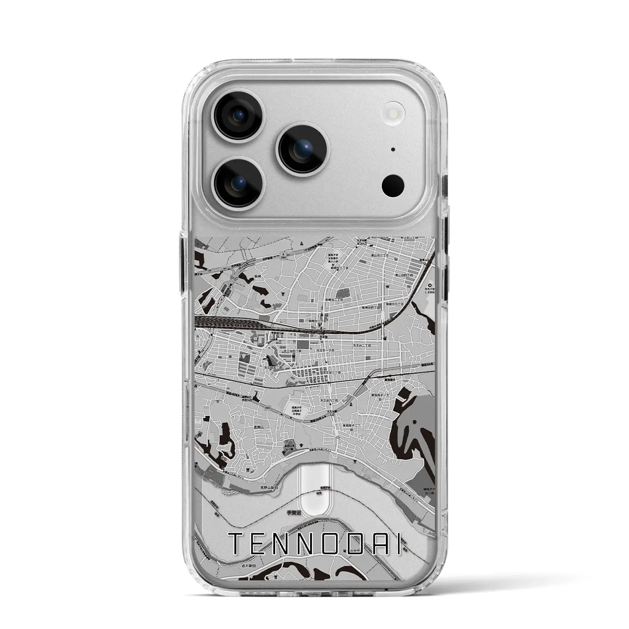 【天王台(千葉県)】地図柄iPhoneケース(MagSafeタイプ)