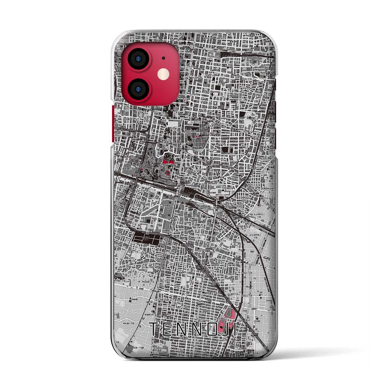 【天王寺(大阪府)】地図柄iPhoneケース(クリアタイプ)