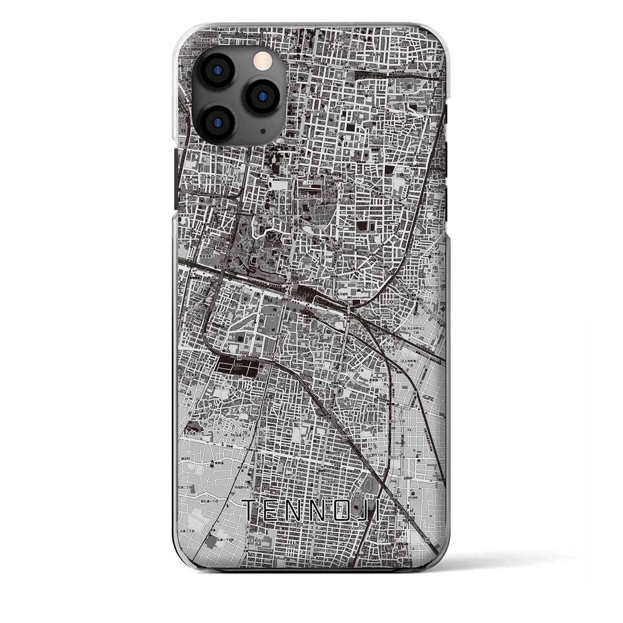 【天王寺(大阪府)】地図柄iPhoneケース(クリアタイプ)