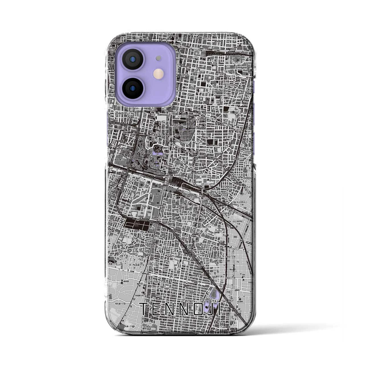 【天王寺(大阪府)】地図柄iPhoneケース(クリアタイプ)