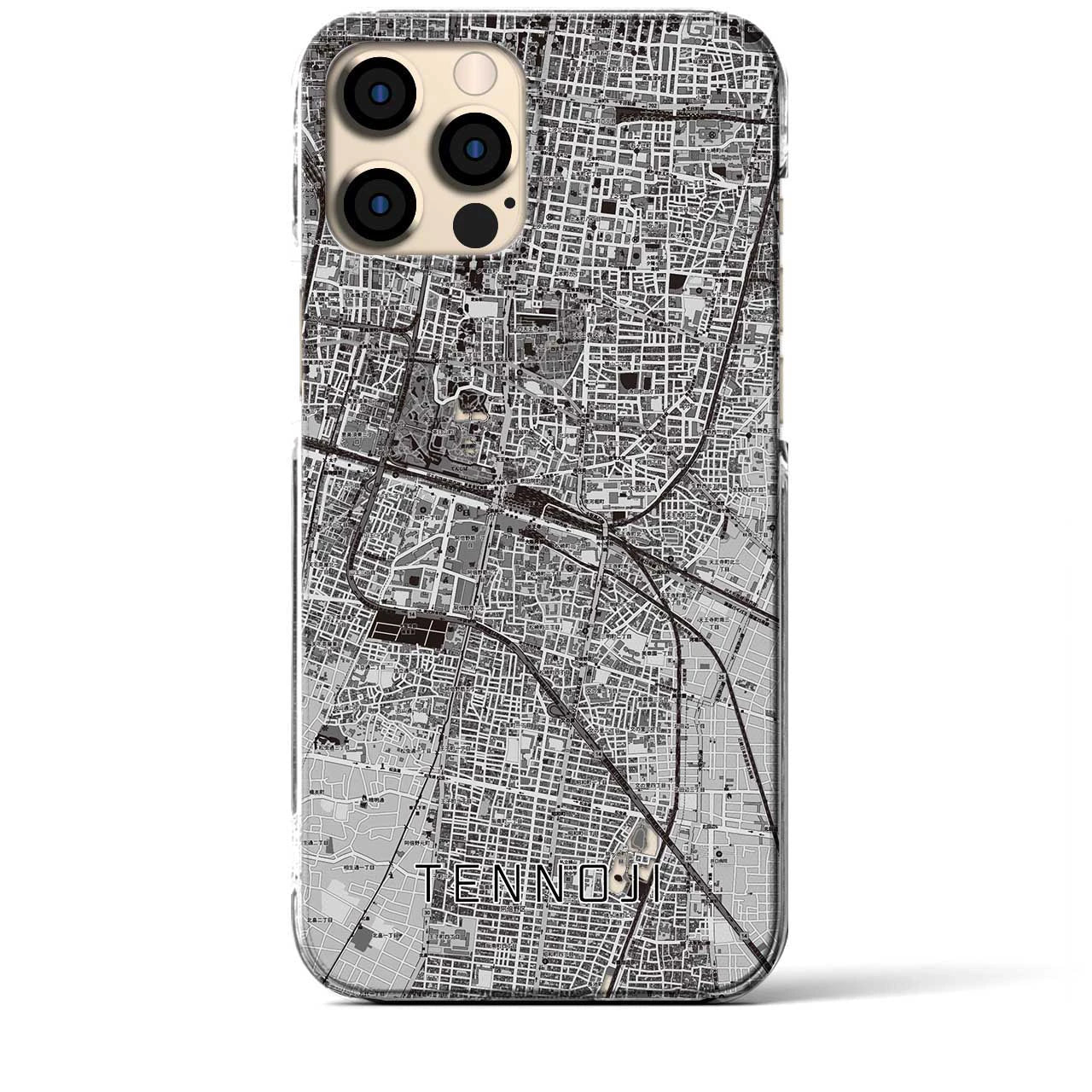 【天王寺(大阪府)】地図柄iPhoneケース(クリアタイプ)