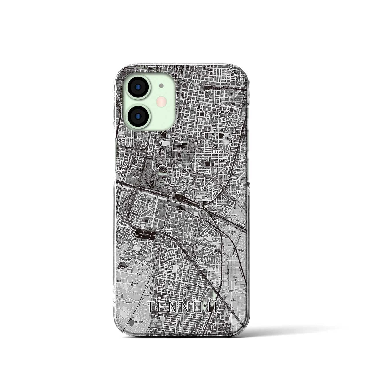 【天王寺(大阪府)】地図柄iPhoneケース(クリアタイプ)