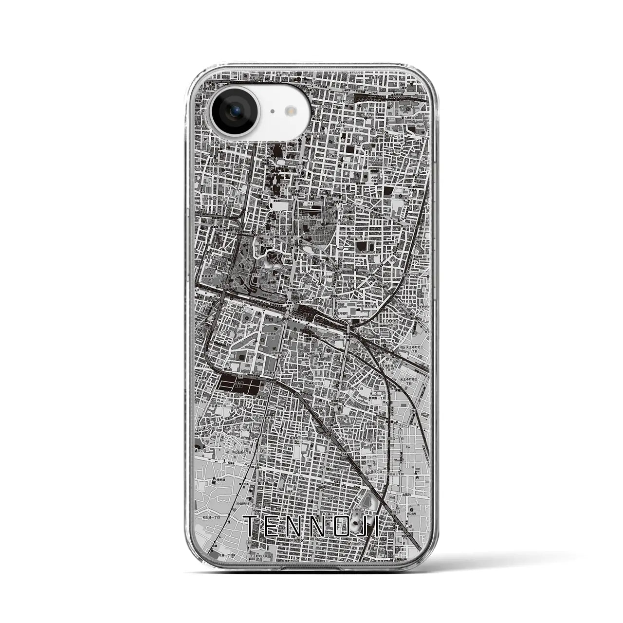 【天王寺(大阪府)】地図柄iPhoneケース(クリアタイプ)