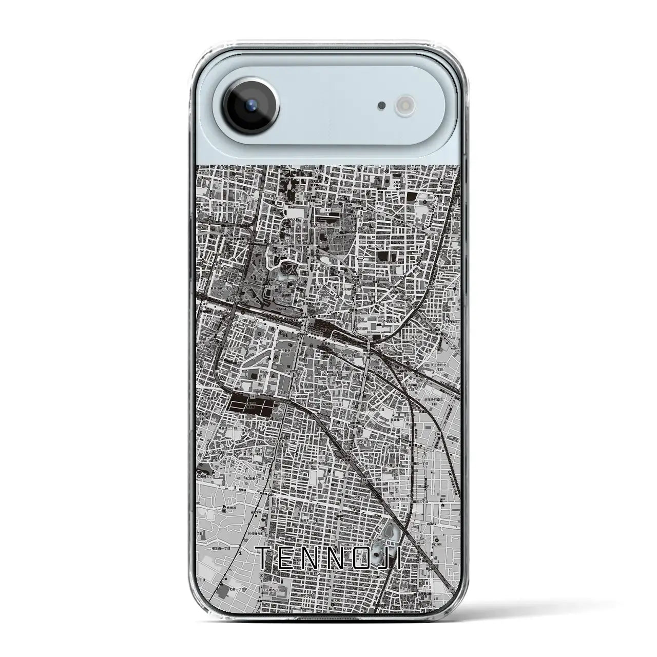 【天王寺(大阪府)】地図柄iPhoneケース(クリアタイプ)