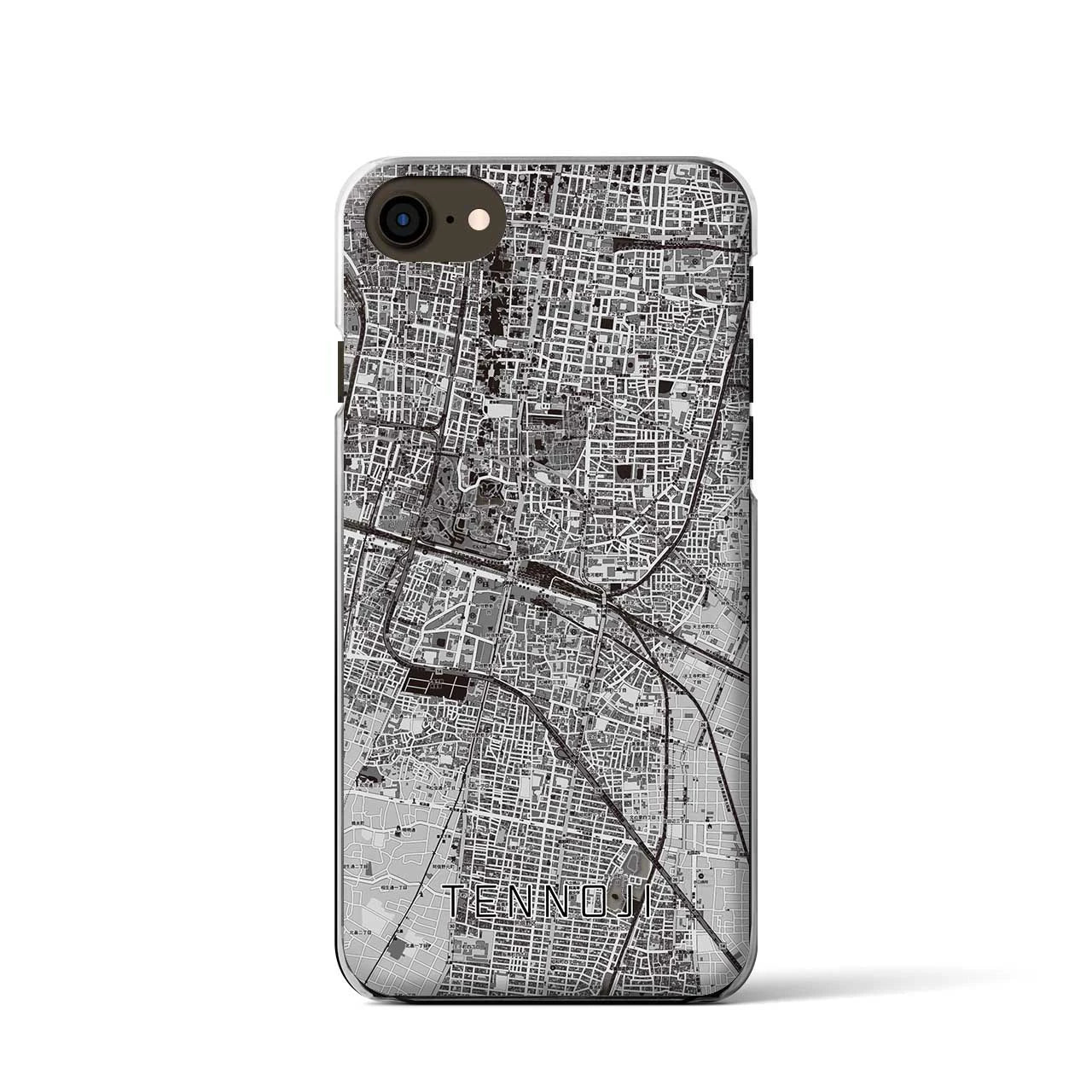 【天王寺(大阪府)】地図柄iPhoneケース(クリアタイプ)