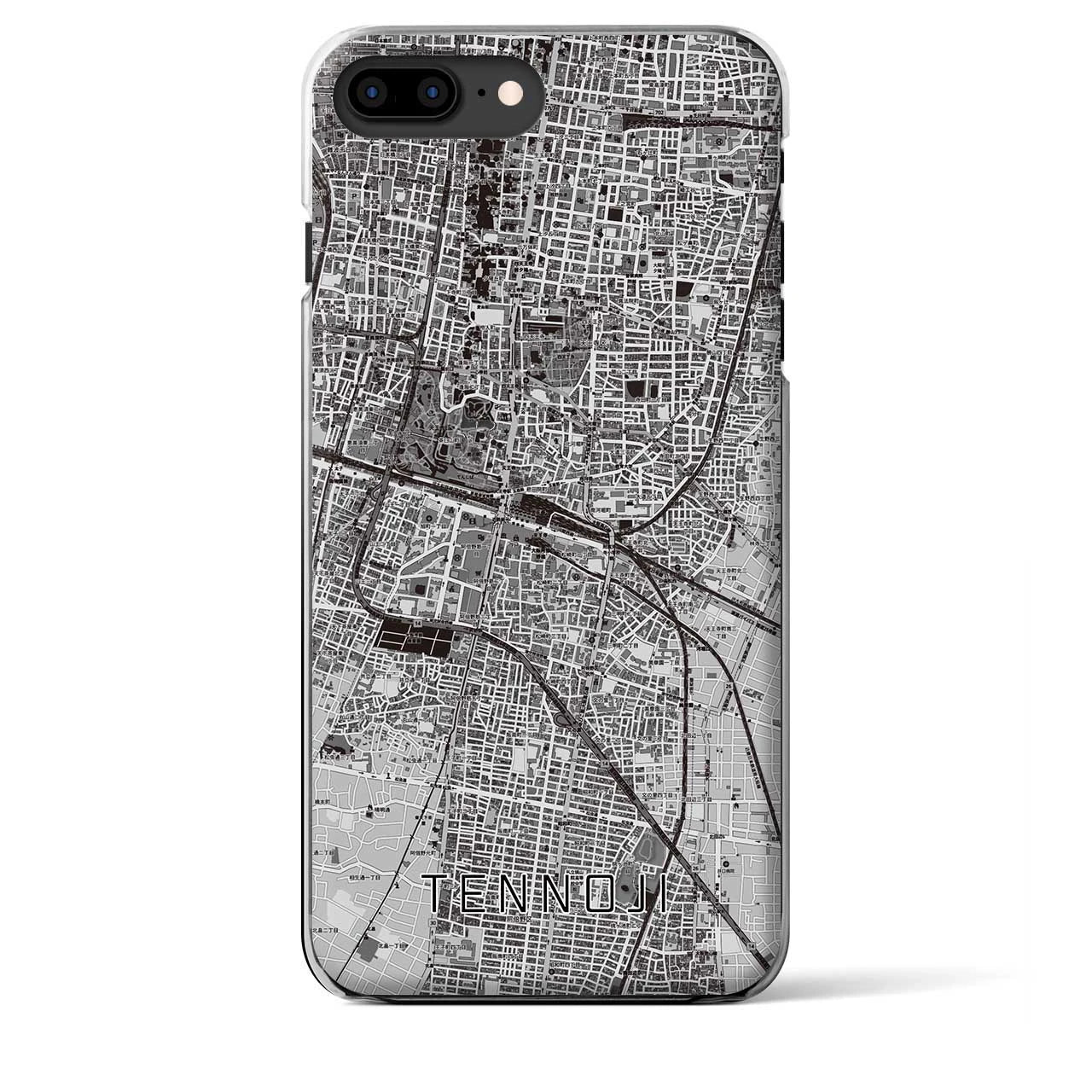 【天王寺(大阪府)】地図柄iPhoneケース(クリアタイプ)