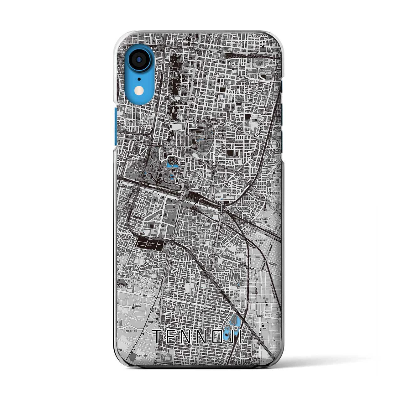 【天王寺(大阪府)】地図柄iPhoneケース(クリアタイプ)