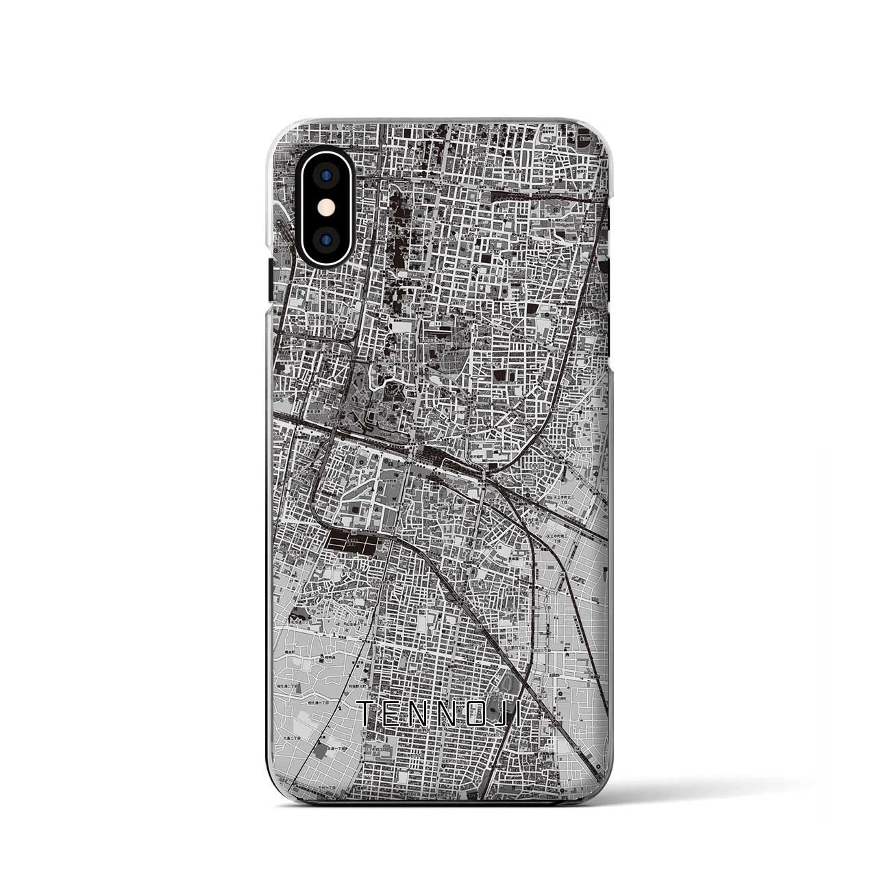 【天王寺(大阪府)】地図柄iPhoneケース(クリアタイプ)