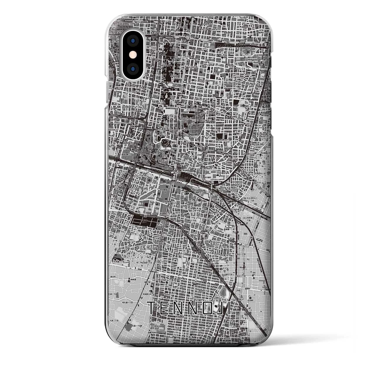 【天王寺(大阪府)】地図柄iPhoneケース(クリアタイプ)