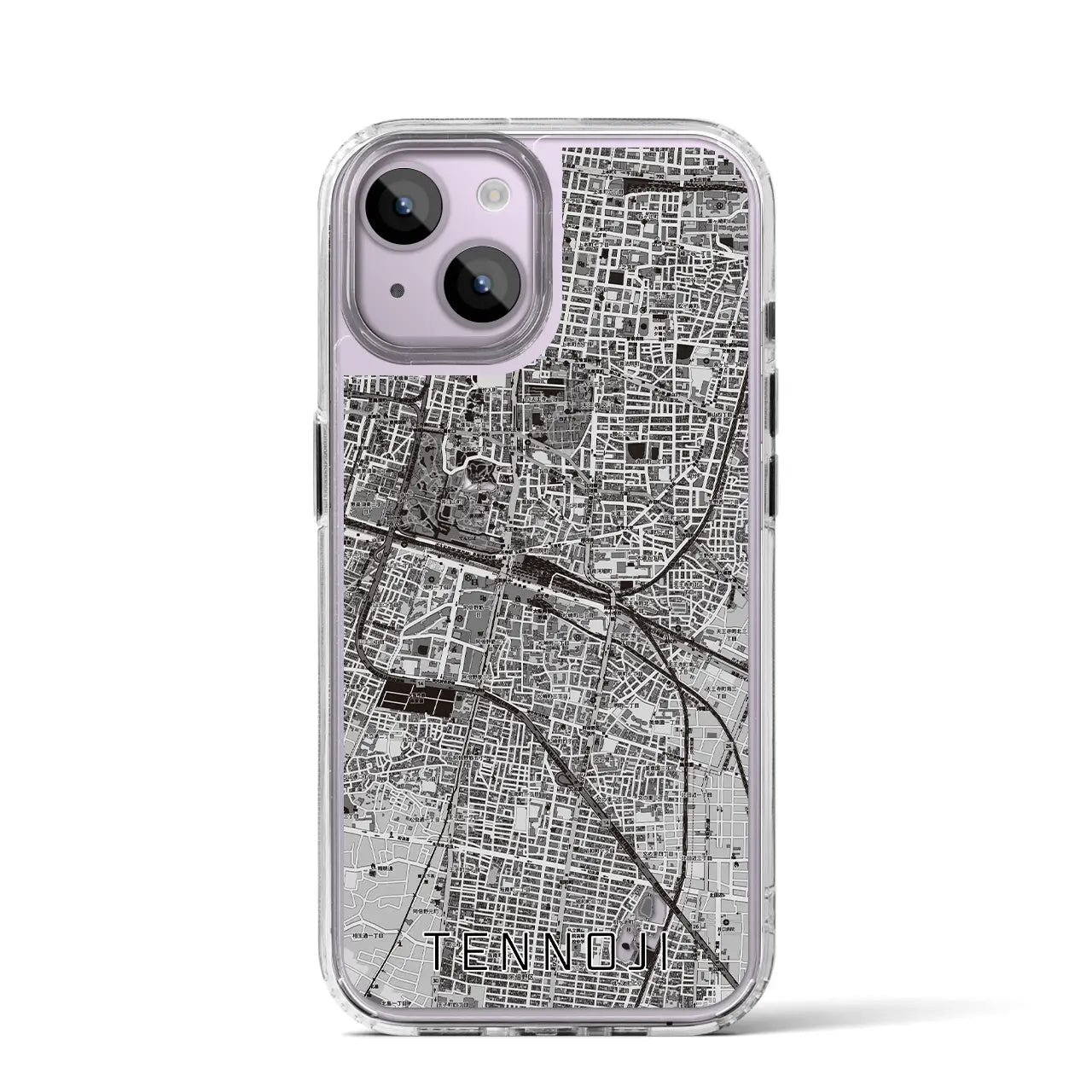 【天王寺(大阪府)】地図柄iPhoneケース(MagSafeタイプ)