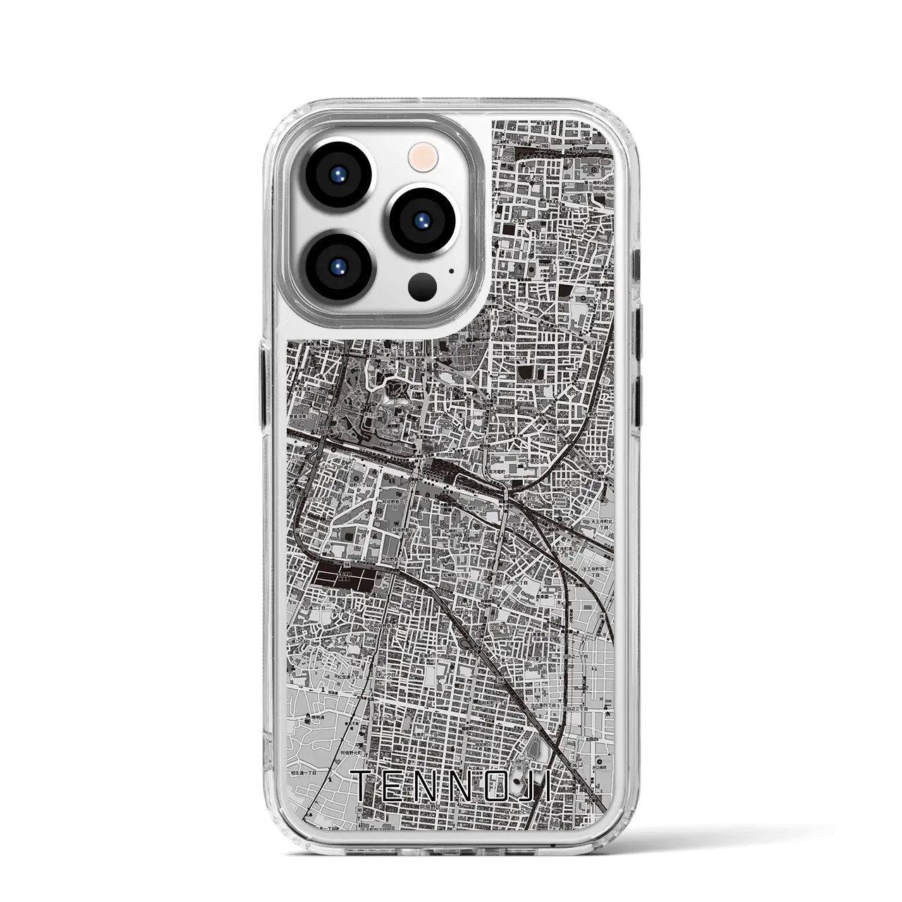 【天王寺(大阪府)】地図柄iPhoneケース(MagSafeタイプ)