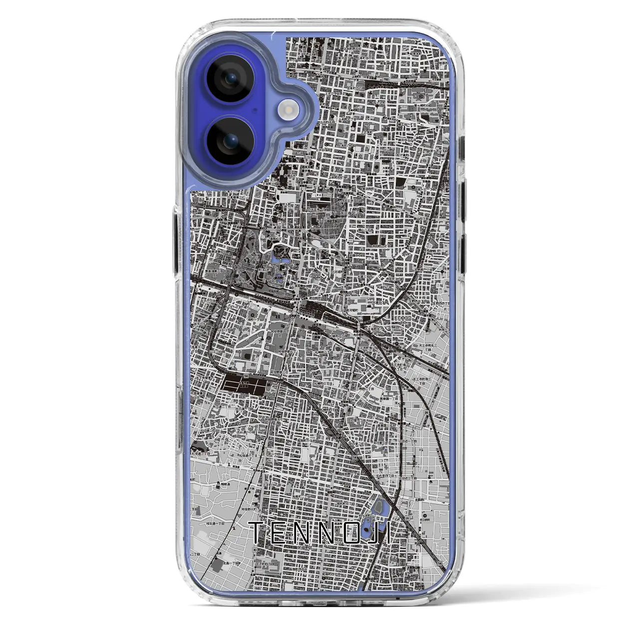 【天王寺(大阪府)】地図柄iPhoneケース(MagSafeタイプ)