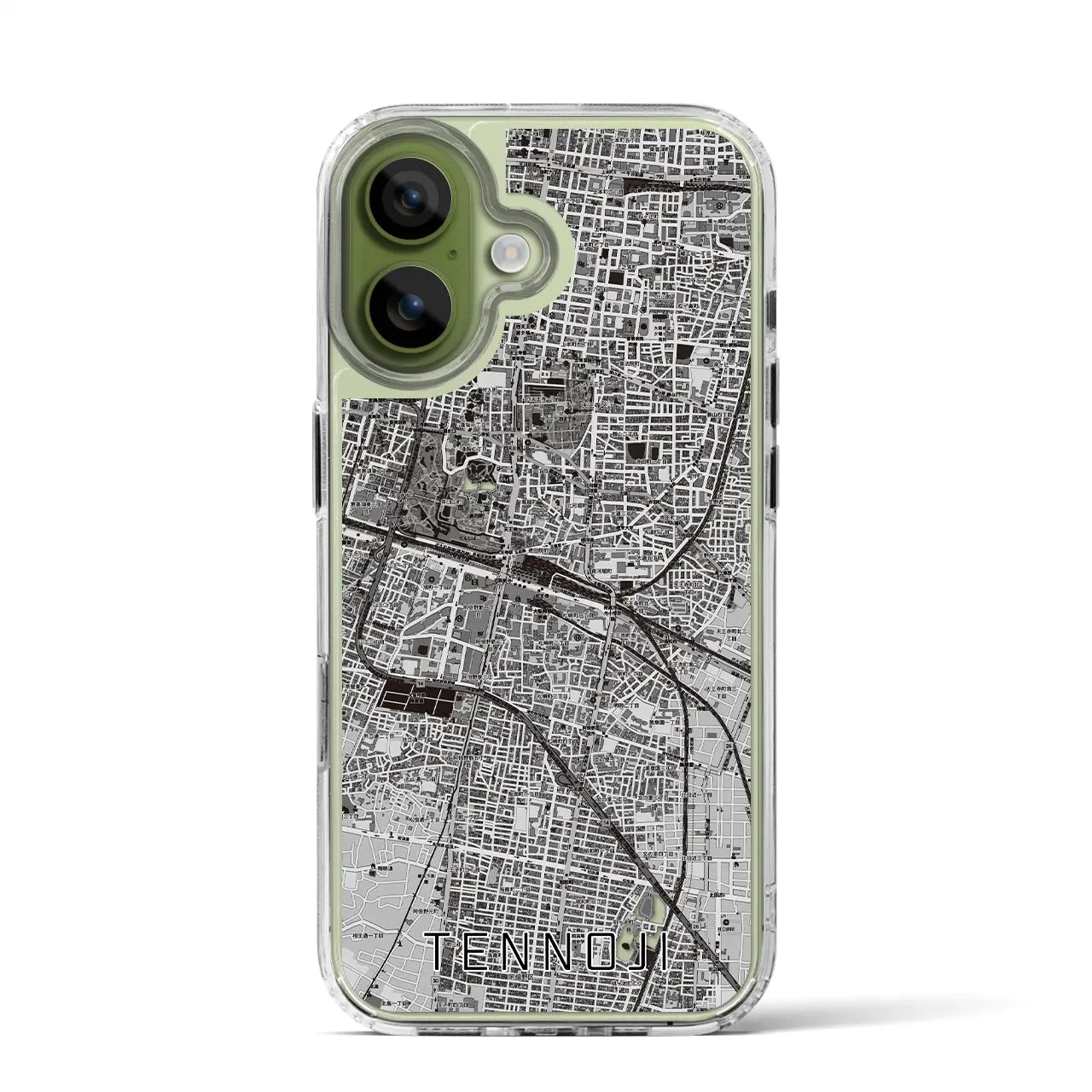 【天王寺(大阪府)】地図柄iPhoneケース(MagSafeタイプ)