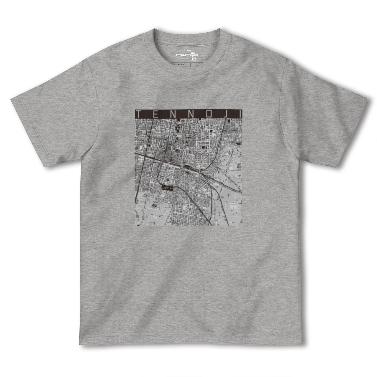 【天王寺(大阪府)】地図柄ヘビーウェイトTシャツ