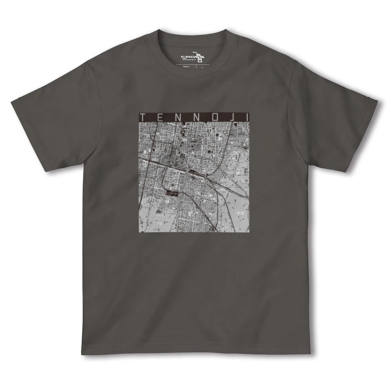 【天王寺(大阪府)】地図柄ヘビーウェイトTシャツ