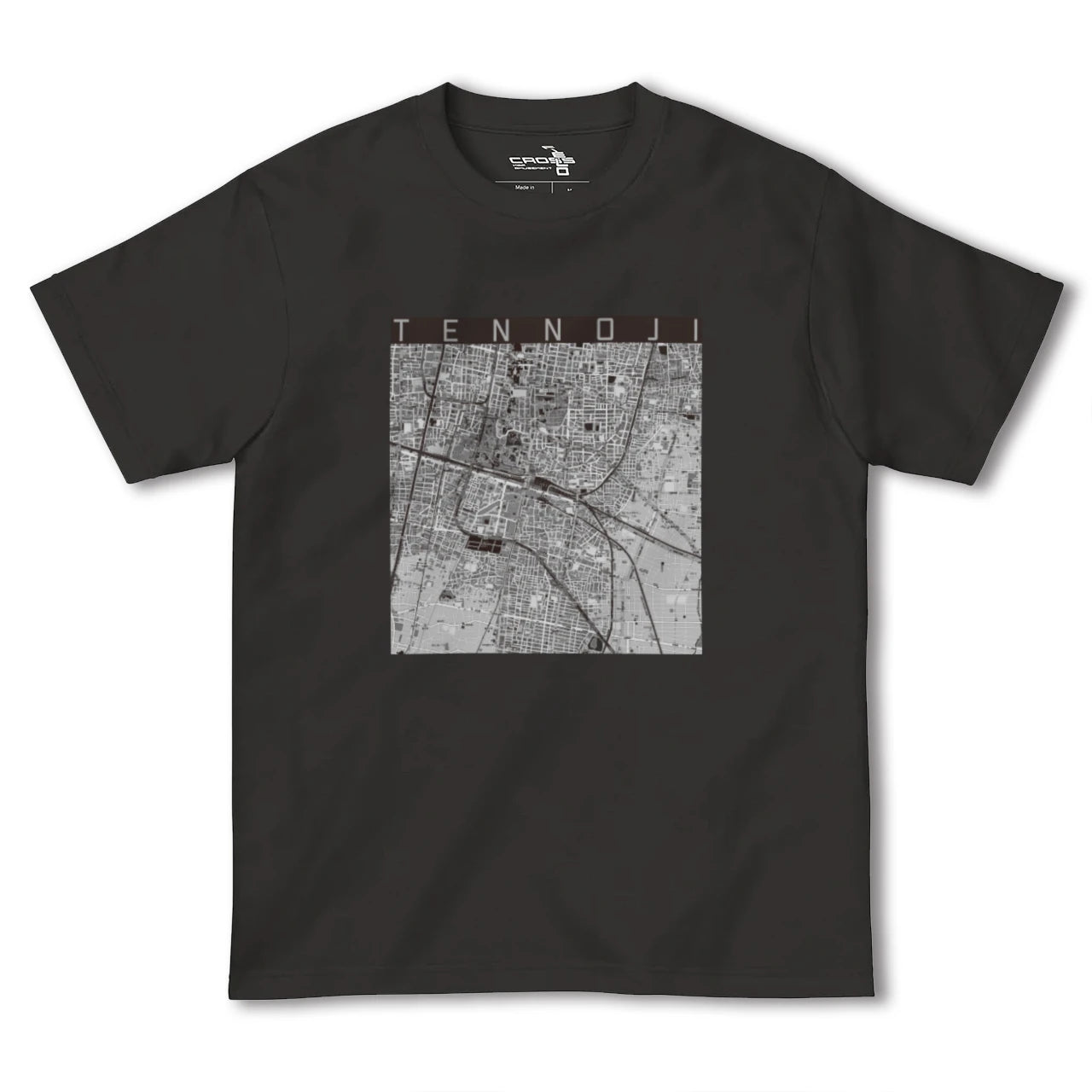 【天王寺(大阪府)】地図柄ヘビーウェイトTシャツ