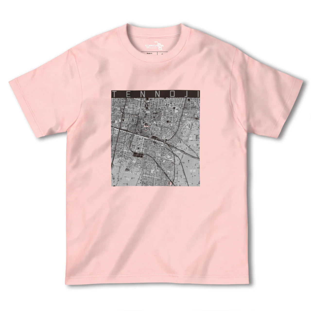 【天王寺(大阪府)】地図柄ヘビーウェイトTシャツ