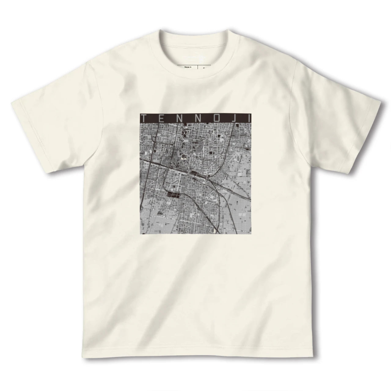 【天王寺(大阪府)】地図柄ヘビーウェイトTシャツ