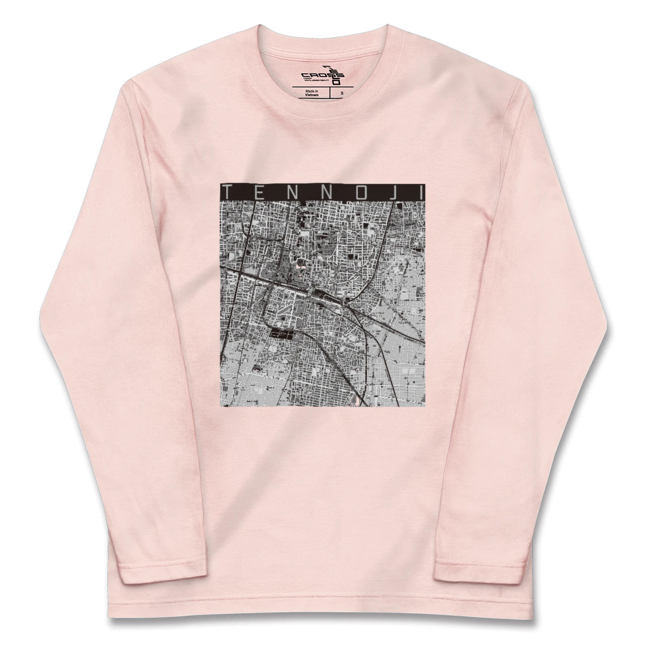 【天王寺(大阪府)】地図柄ロングスリーブTシャツ