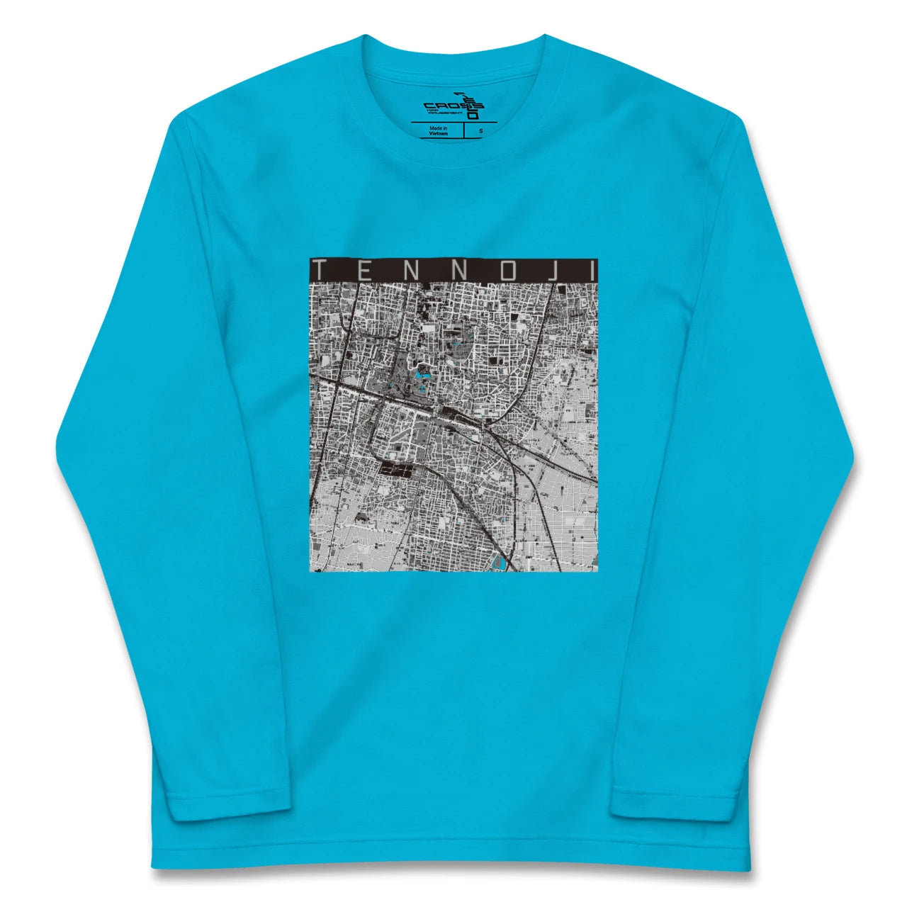 【天王寺(大阪府)】地図柄ロングスリーブTシャツ