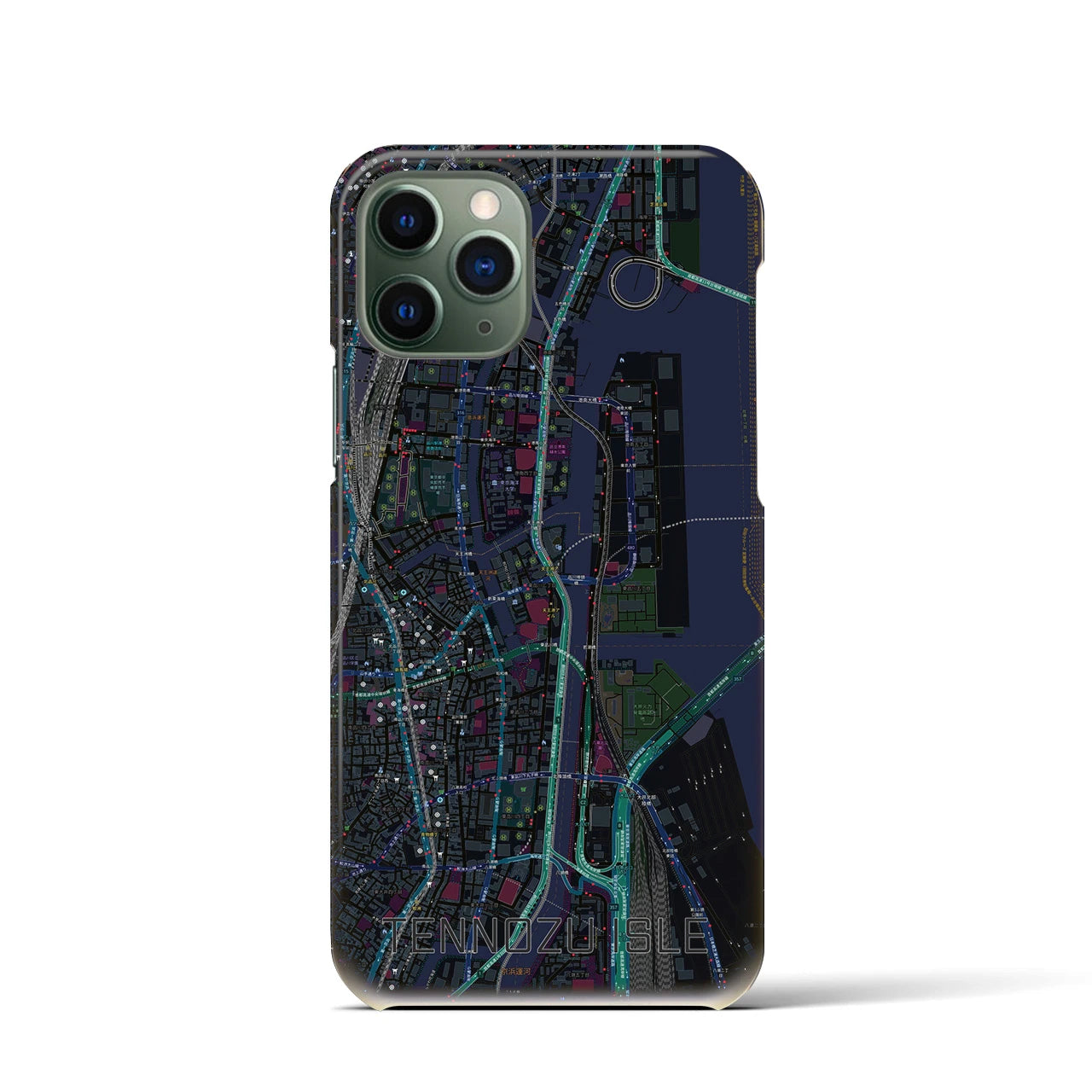 【天王洲アイル(東京都)】地図柄iPhoneケース(バックカバータイプ)