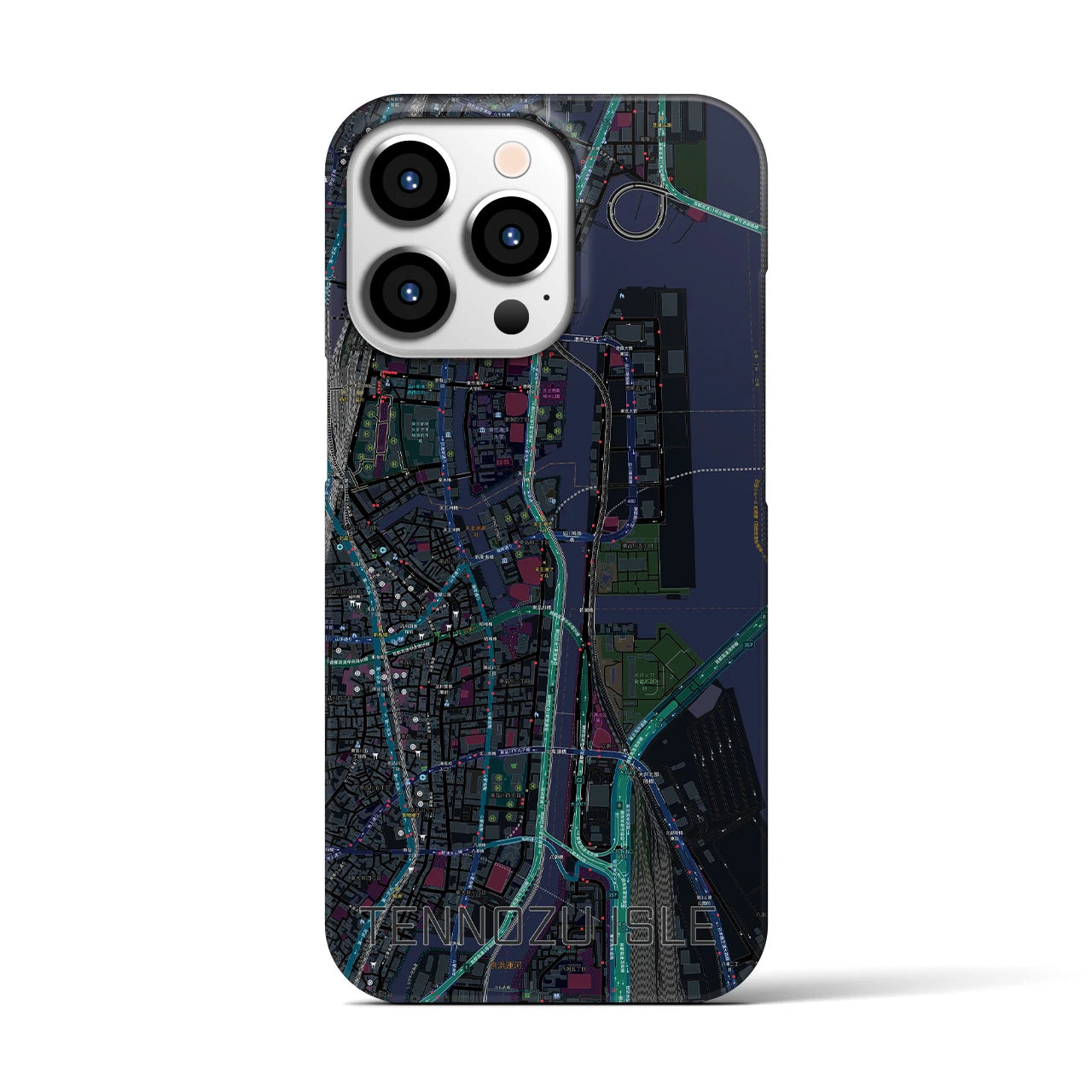 【天王洲アイル(東京都)】地図柄iPhoneケース(バックカバータイプ)
