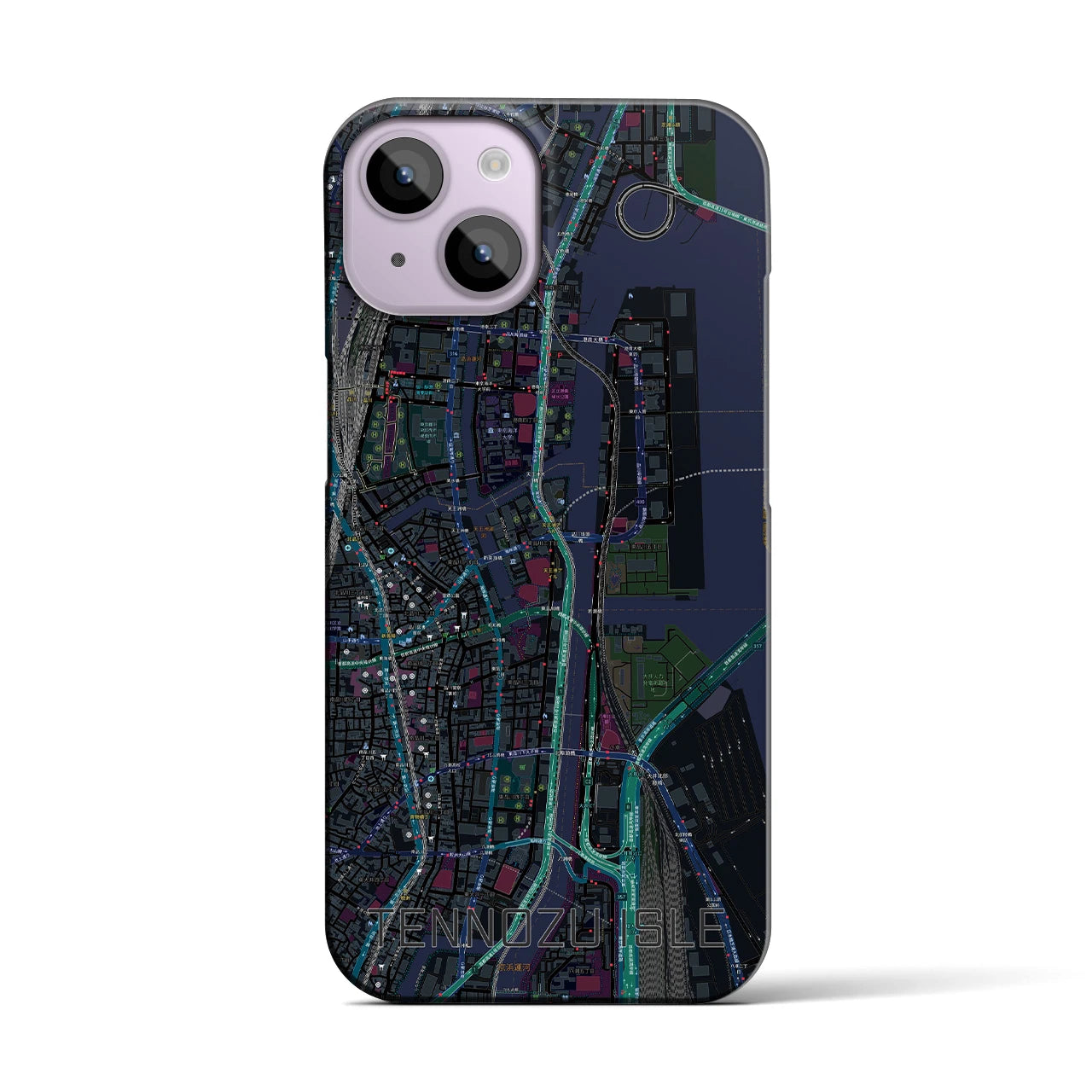 【天王洲アイル(東京都)】地図柄iPhoneケース(バックカバータイプ)