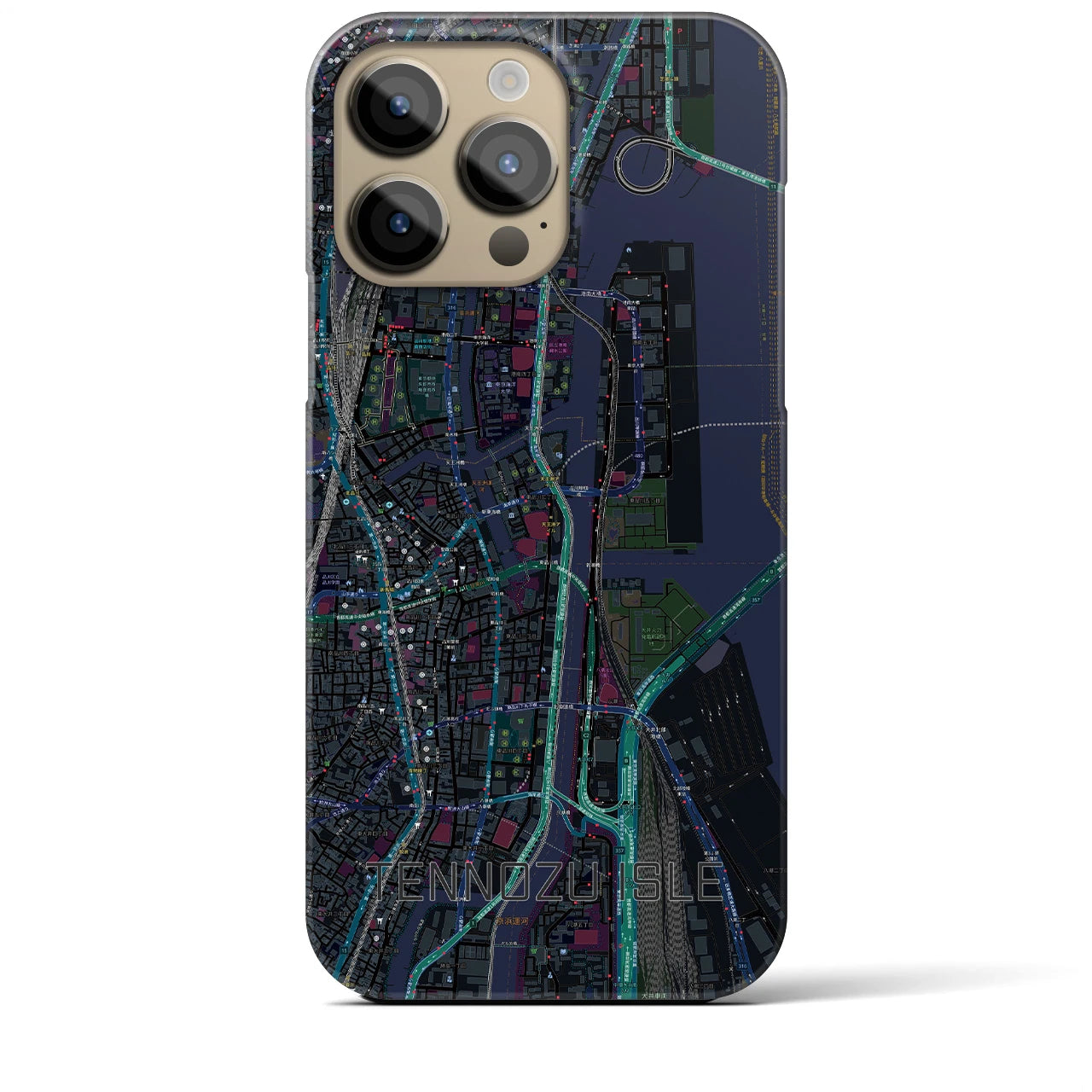 【天王洲アイル(東京都)】地図柄iPhoneケース(バックカバータイプ)