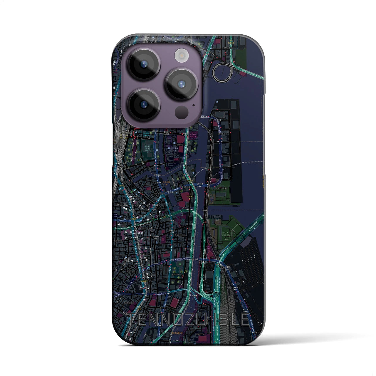 【天王洲アイル(東京都)】地図柄iPhoneケース(バックカバータイプ)