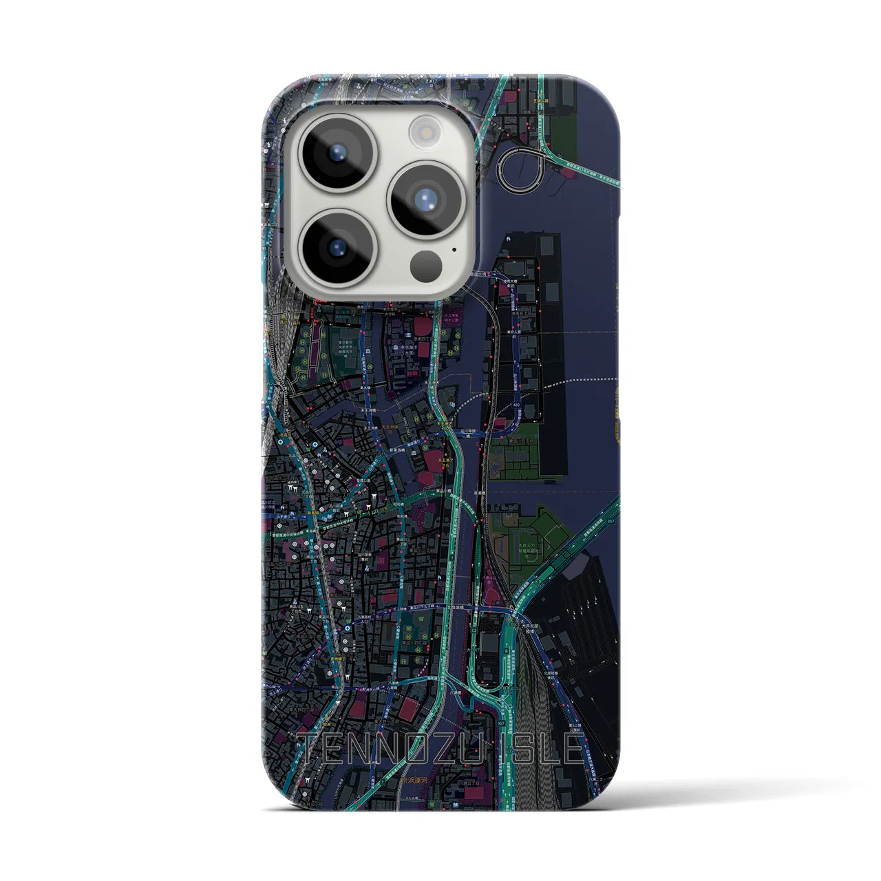 【天王洲アイル(東京都)】地図柄iPhoneケース(バックカバータイプ)