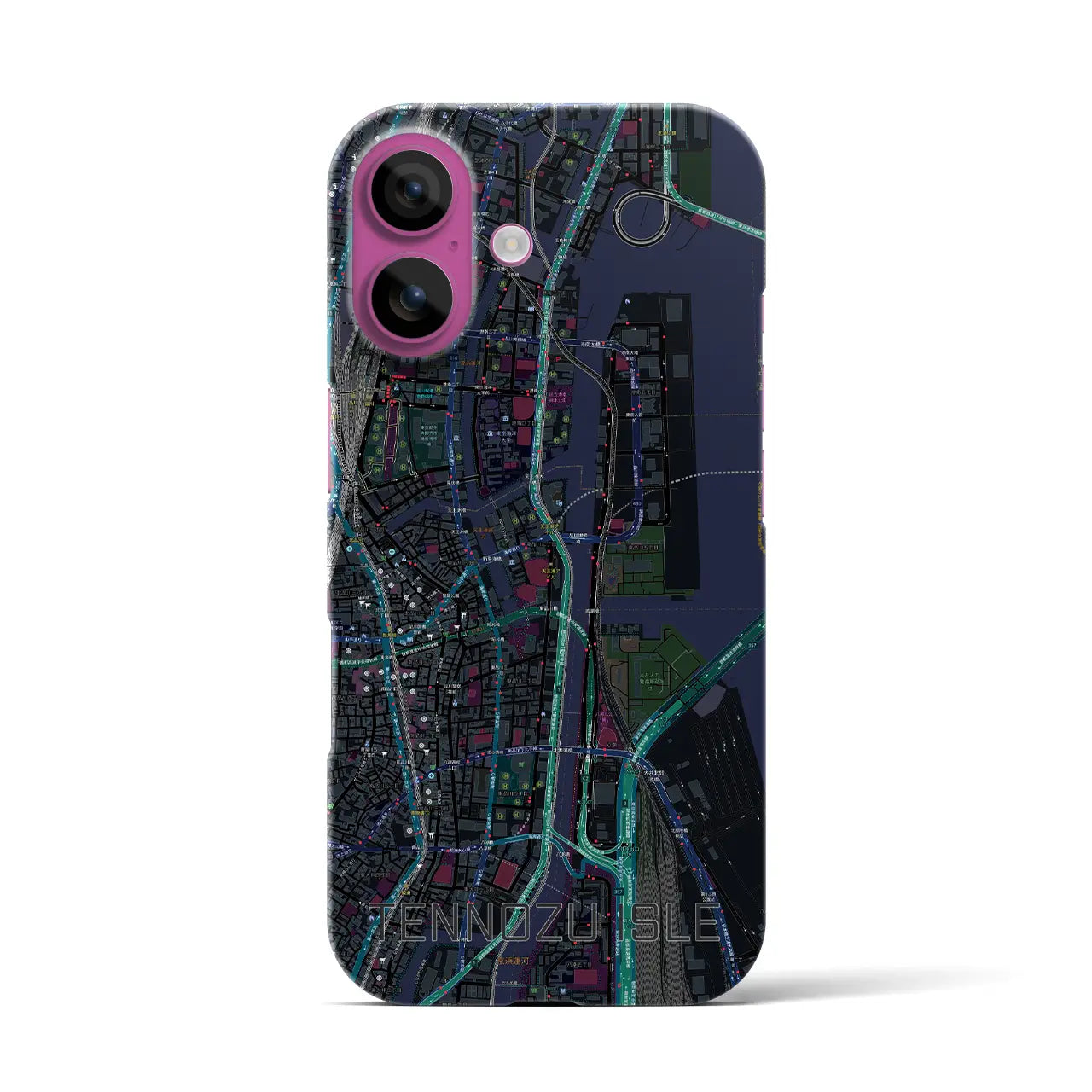 【天王洲アイル(東京都)】地図柄iPhoneケース(バックカバータイプ)