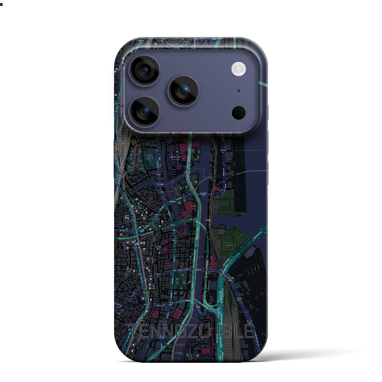 【天王洲アイル(東京都)】地図柄iPhoneケース(バックカバータイプ)