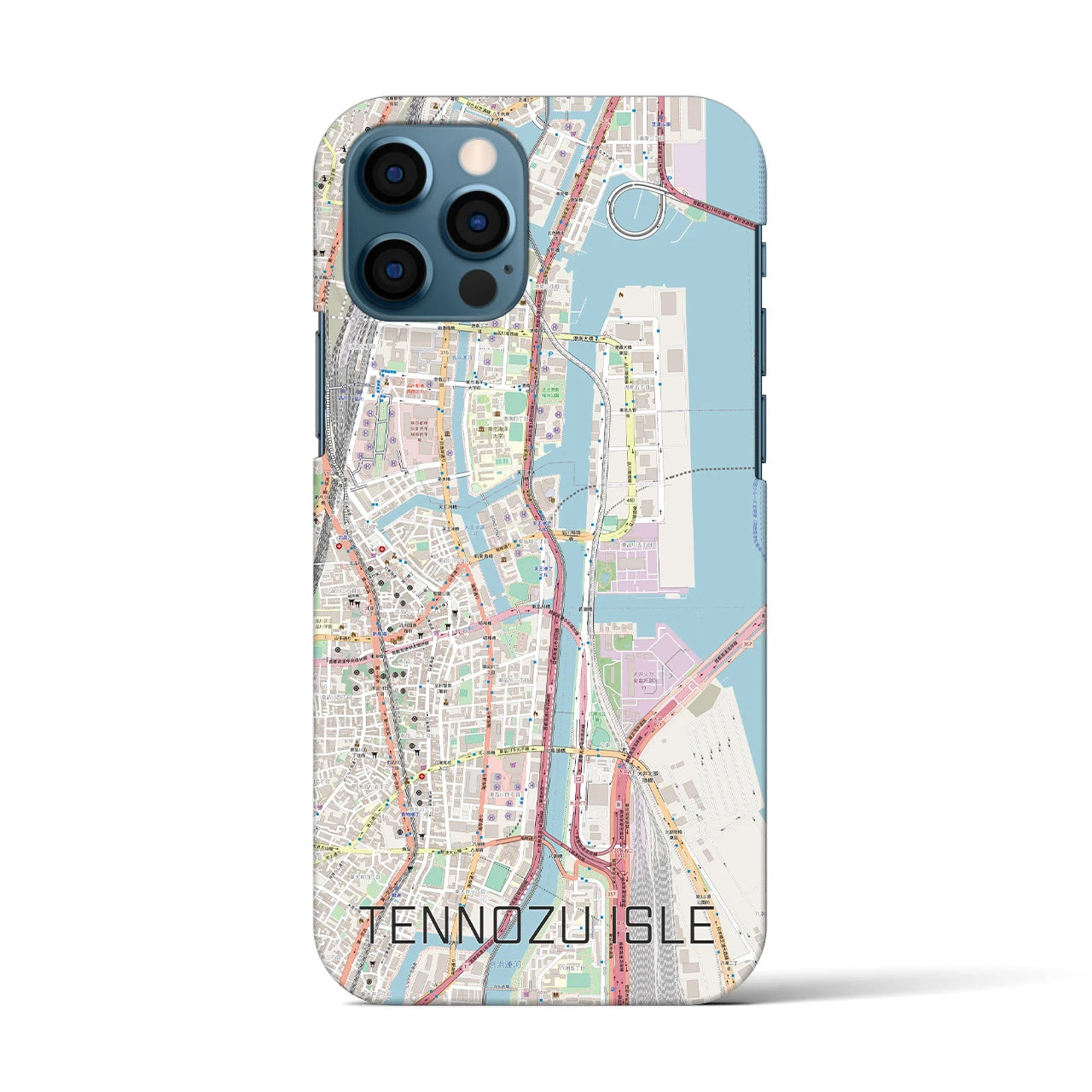 【天王洲アイル(東京都)】地図柄iPhoneケース(バックカバータイプ)