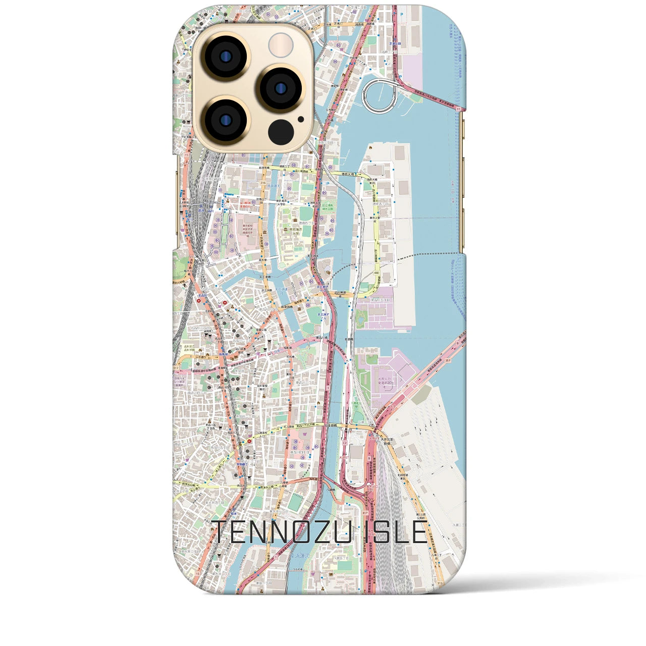 【天王洲アイル(東京都)】地図柄iPhoneケース(バックカバータイプ)
