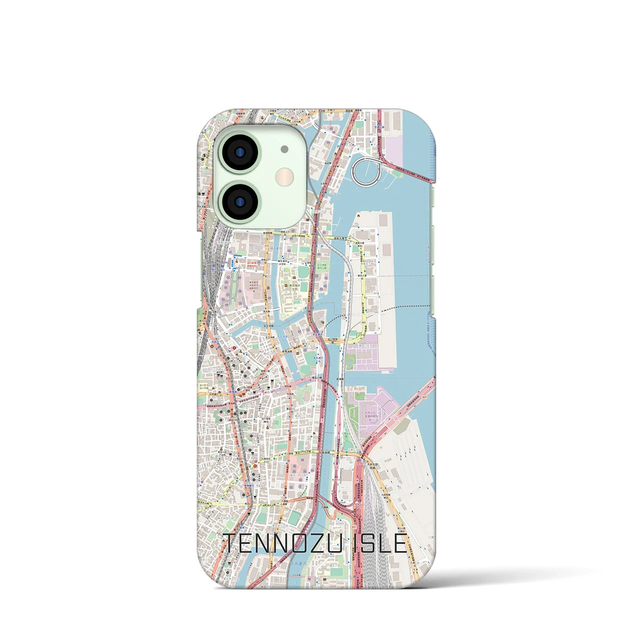【天王洲アイル(東京都)】地図柄iPhoneケース(バックカバータイプ)