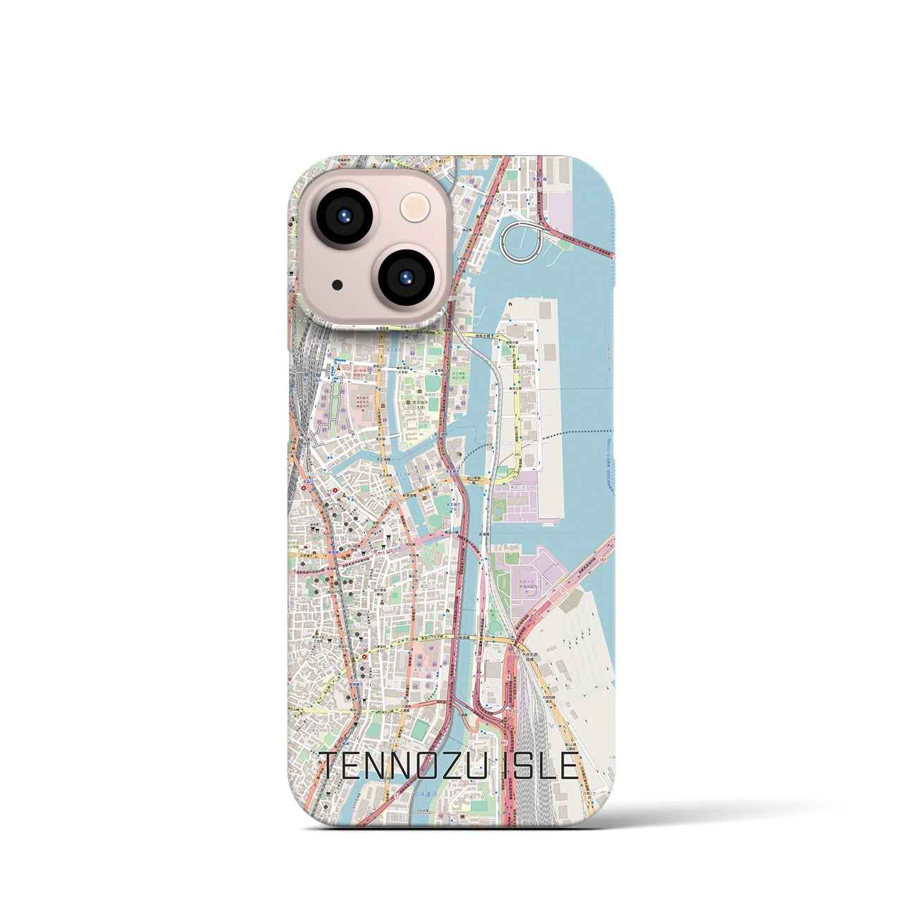 【天王洲アイル(東京都)】地図柄iPhoneケース(バックカバータイプ)