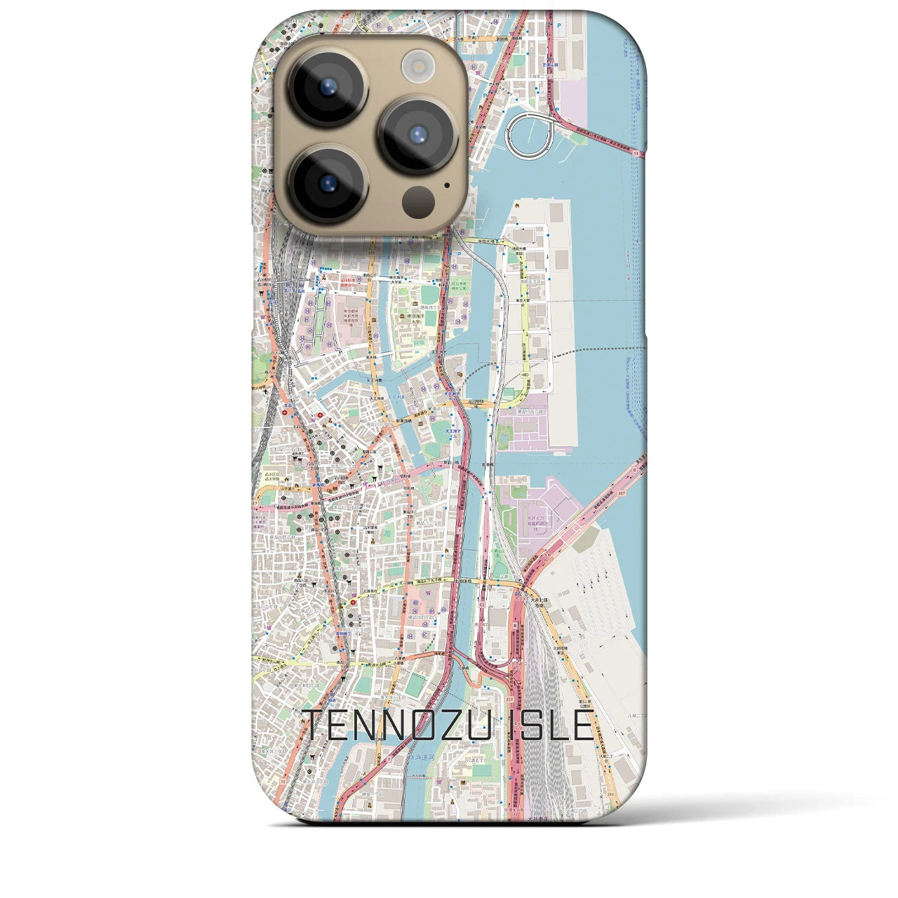 【天王洲アイル(東京都)】地図柄iPhoneケース(バックカバータイプ)