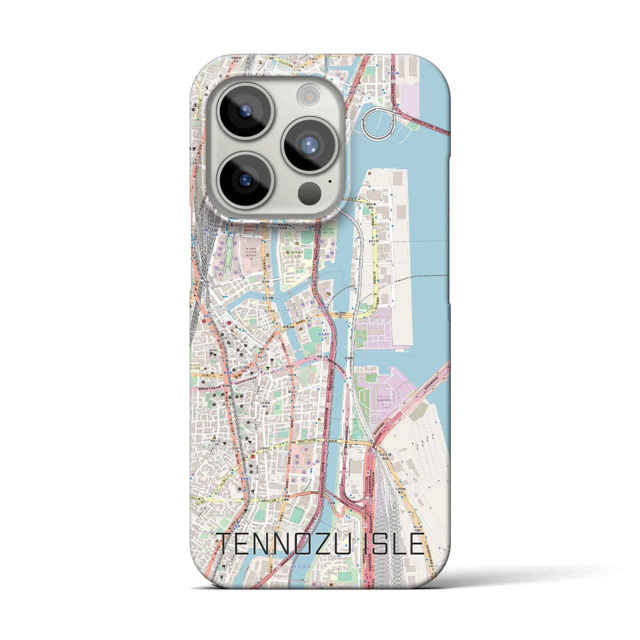 【天王洲アイル(東京都)】地図柄iPhoneケース(バックカバータイプ)