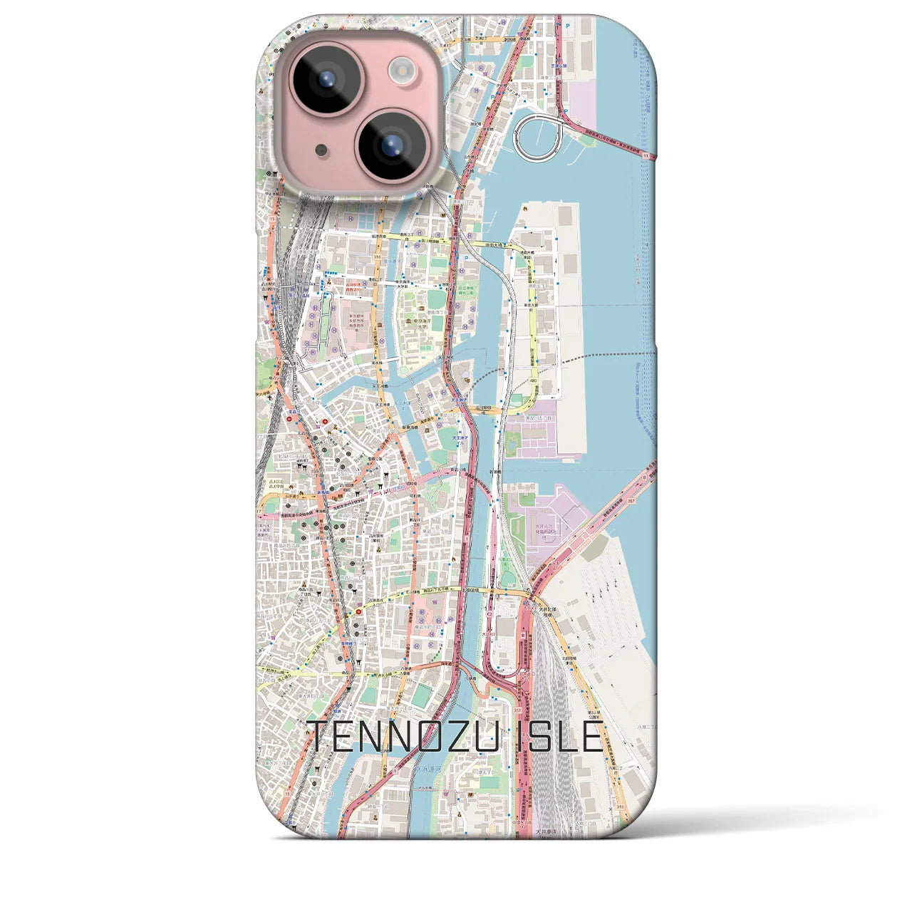 【天王洲アイル(東京都)】地図柄iPhoneケース(バックカバータイプ)