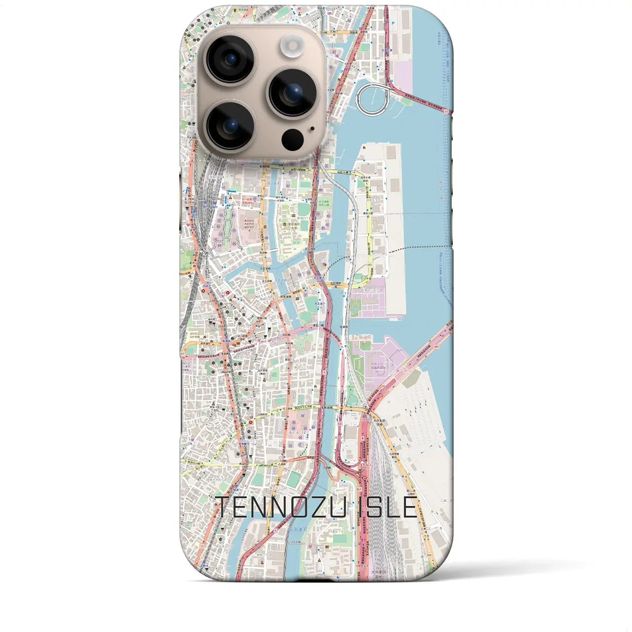 【天王洲アイル(東京都)】地図柄iPhoneケース(バックカバータイプ)