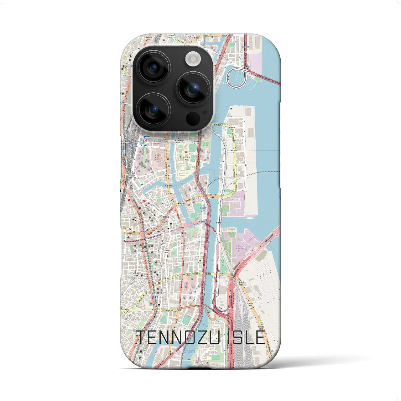 【天王洲アイル(東京都)】地図柄iPhoneケース(バックカバータイプ)