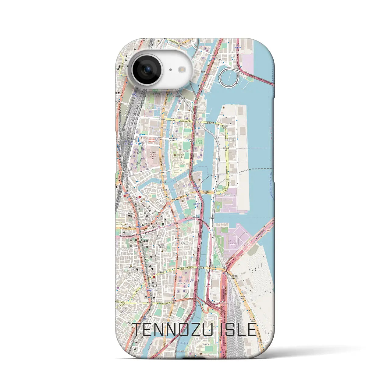 【天王洲アイル(東京都)】地図柄iPhoneケース(バックカバータイプ)