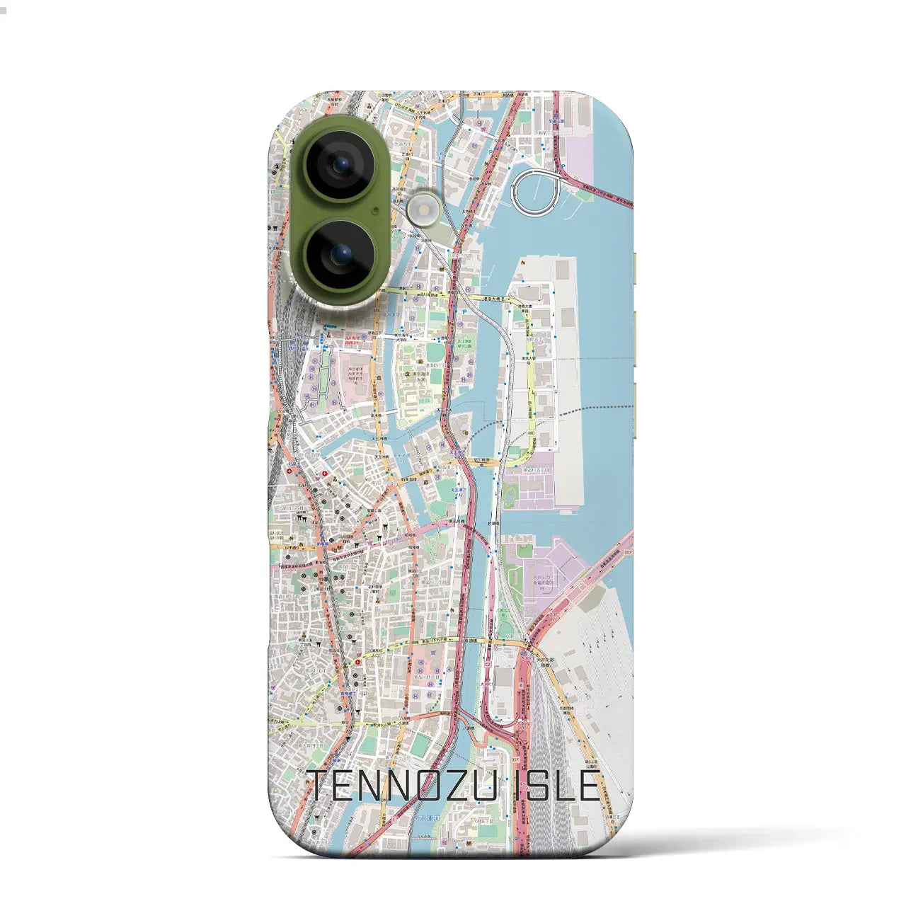 【天王洲アイル(東京都)】地図柄iPhoneケース(バックカバータイプ)ブラック・iPhone 17 Pro Max 用