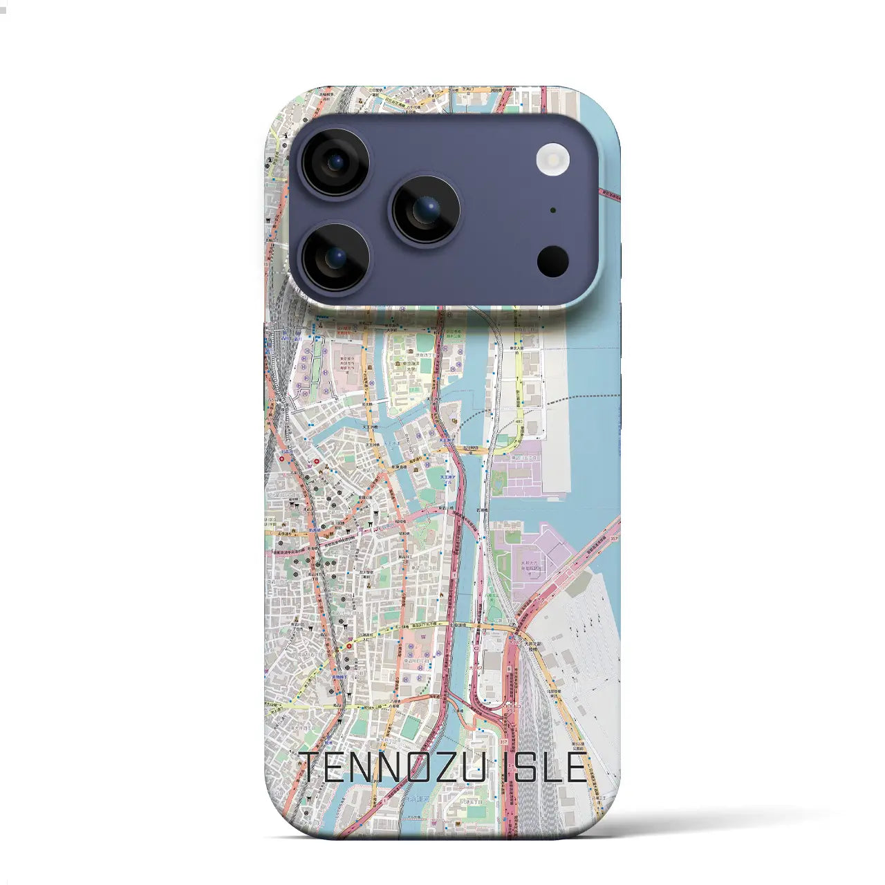 【天王洲アイル(東京都)】地図柄iPhoneケース(バックカバータイプ)