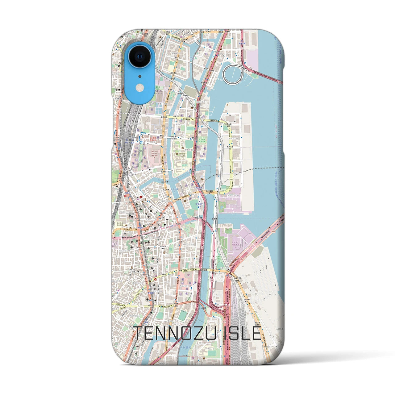 【天王洲アイル(東京都)】地図柄iPhoneケース(バックカバータイプ)