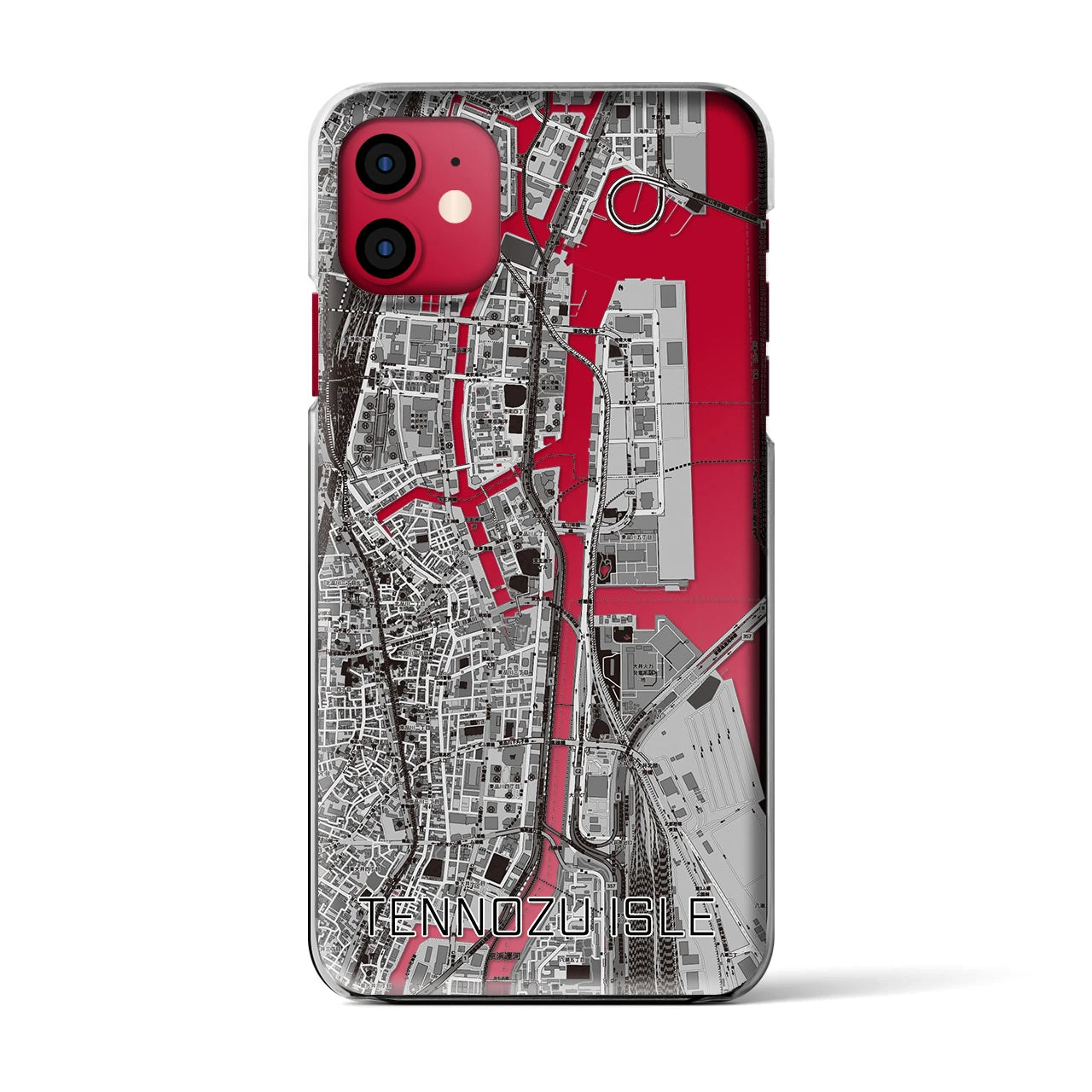 【天王洲アイル(東京都)】地図柄iPhoneケース(クリアタイプ)