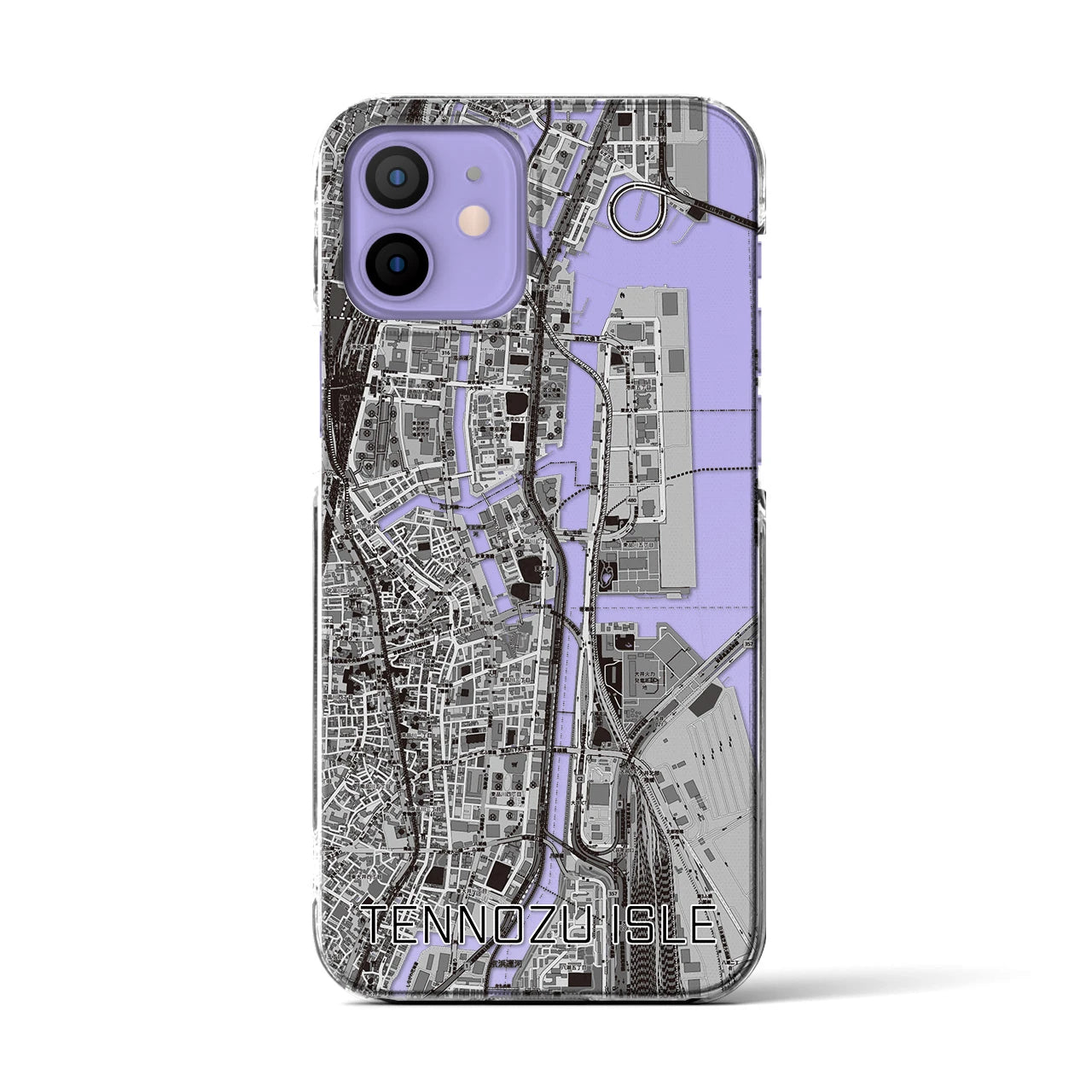 【天王洲アイル(東京都)】地図柄iPhoneケース(クリアタイプ)