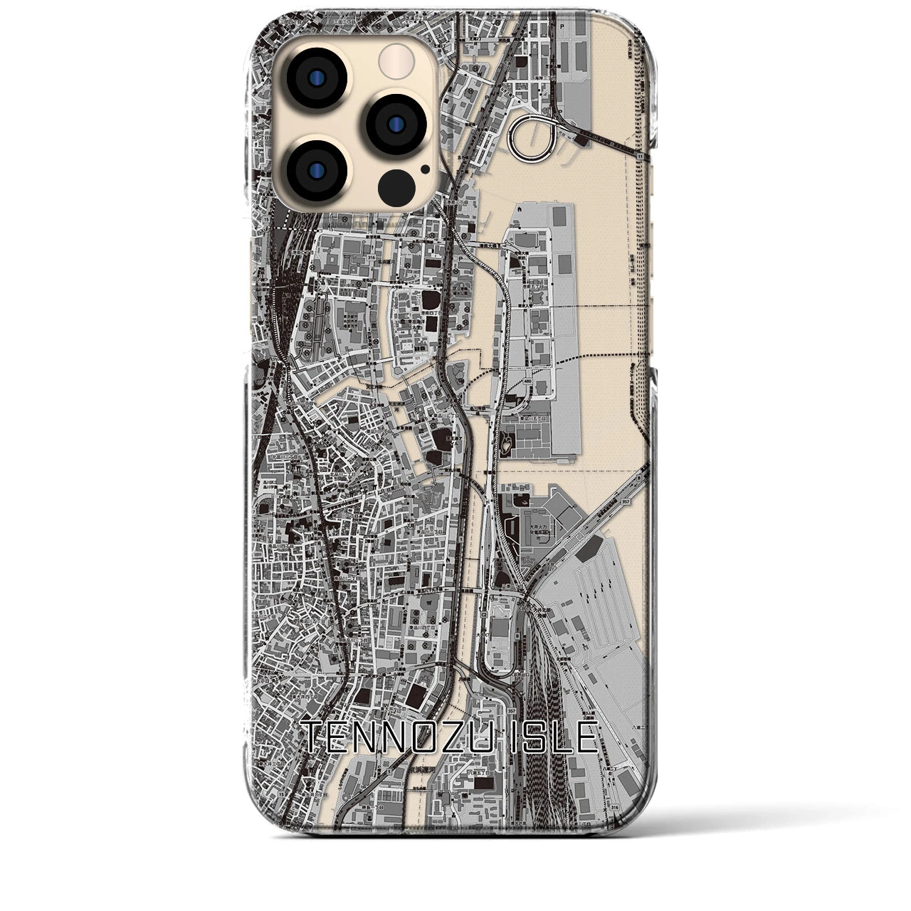 【天王洲アイル(東京都)】地図柄iPhoneケース(クリアタイプ)