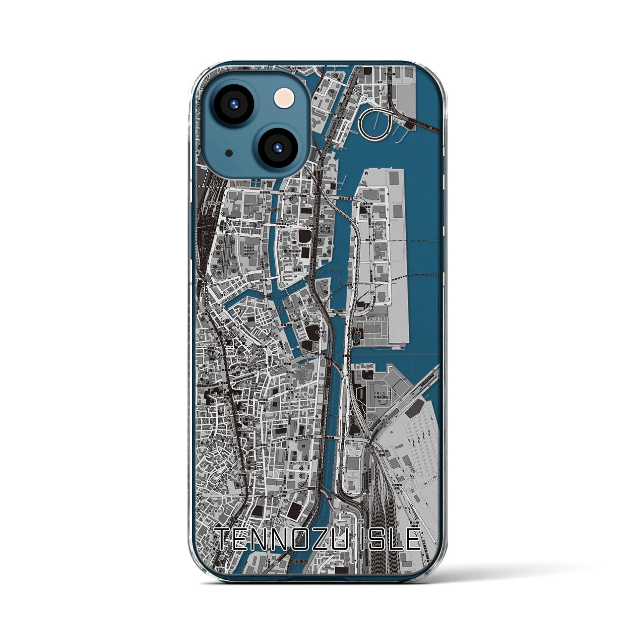 【天王洲アイル(東京都)】地図柄iPhoneケース(クリアタイプ)